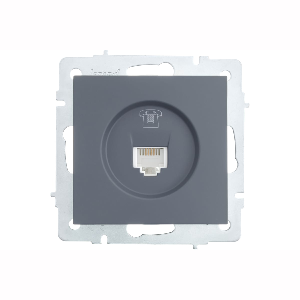 Розетка VESNA 742 3488 137 телефонная евро графит (механизм)