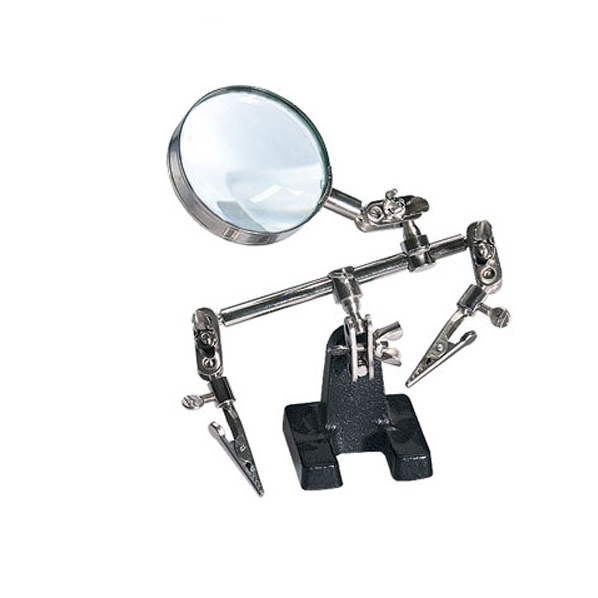 Зажим для пайки SPARTA Третяя рука, с лупой