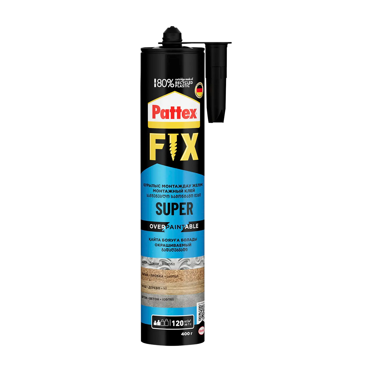 Клей монтажный Pattex Fix Super 400 G, 12
