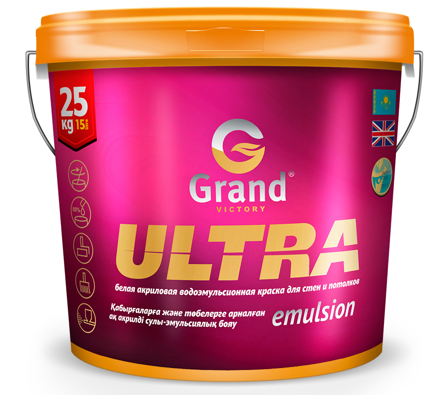 Краска латексно акрилатная в/д Ultra "Grand Victory" 15 кг Краска латексно акрилатная в/д Ultra "Grand Victory" 15 кг
