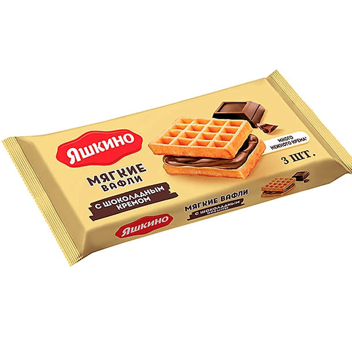 Вафли Яшкино мягкие с шоколадным кремом 120 г