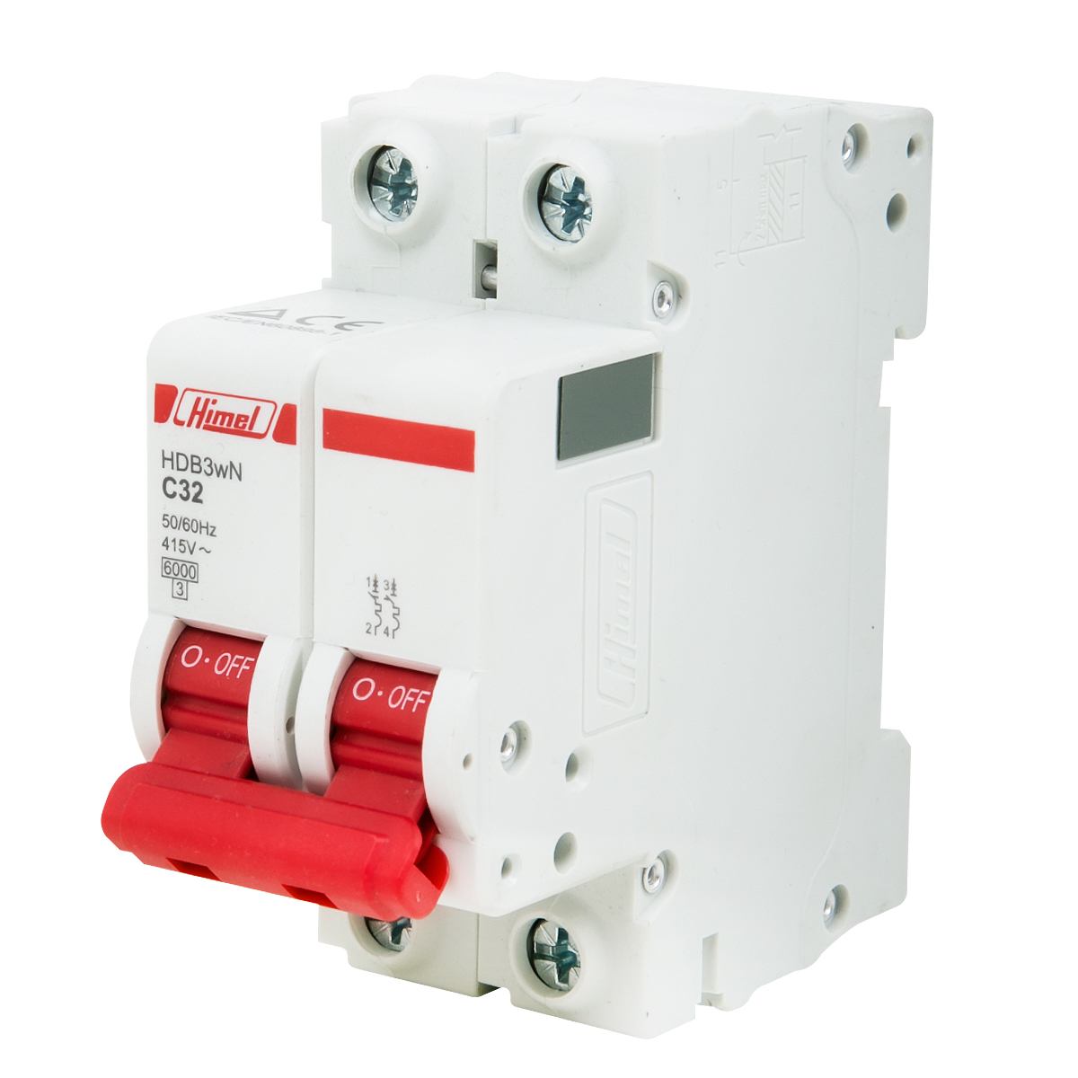 Авт выкл DZ47s 6kA 2p C 32A HIMEL 2C32