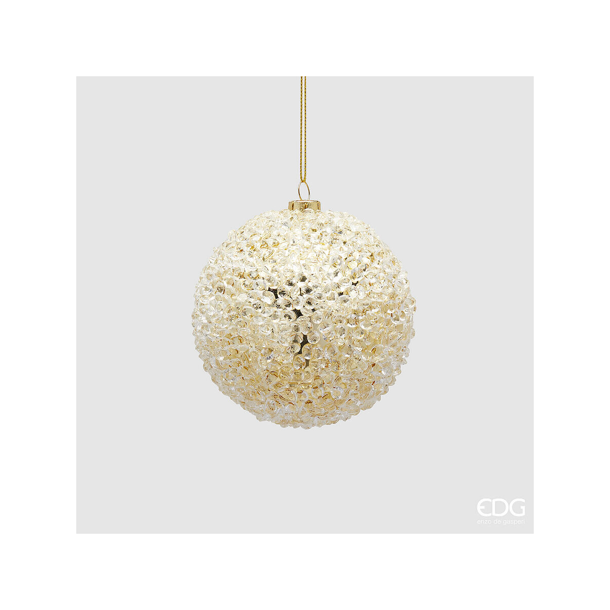 Шар елочный EDG светлое золото 8,5 см 6500479A011