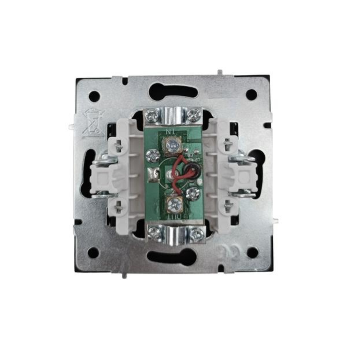 Розетка ZIMA 704 4288 129 ТВ проходной черная матовая (механизм)