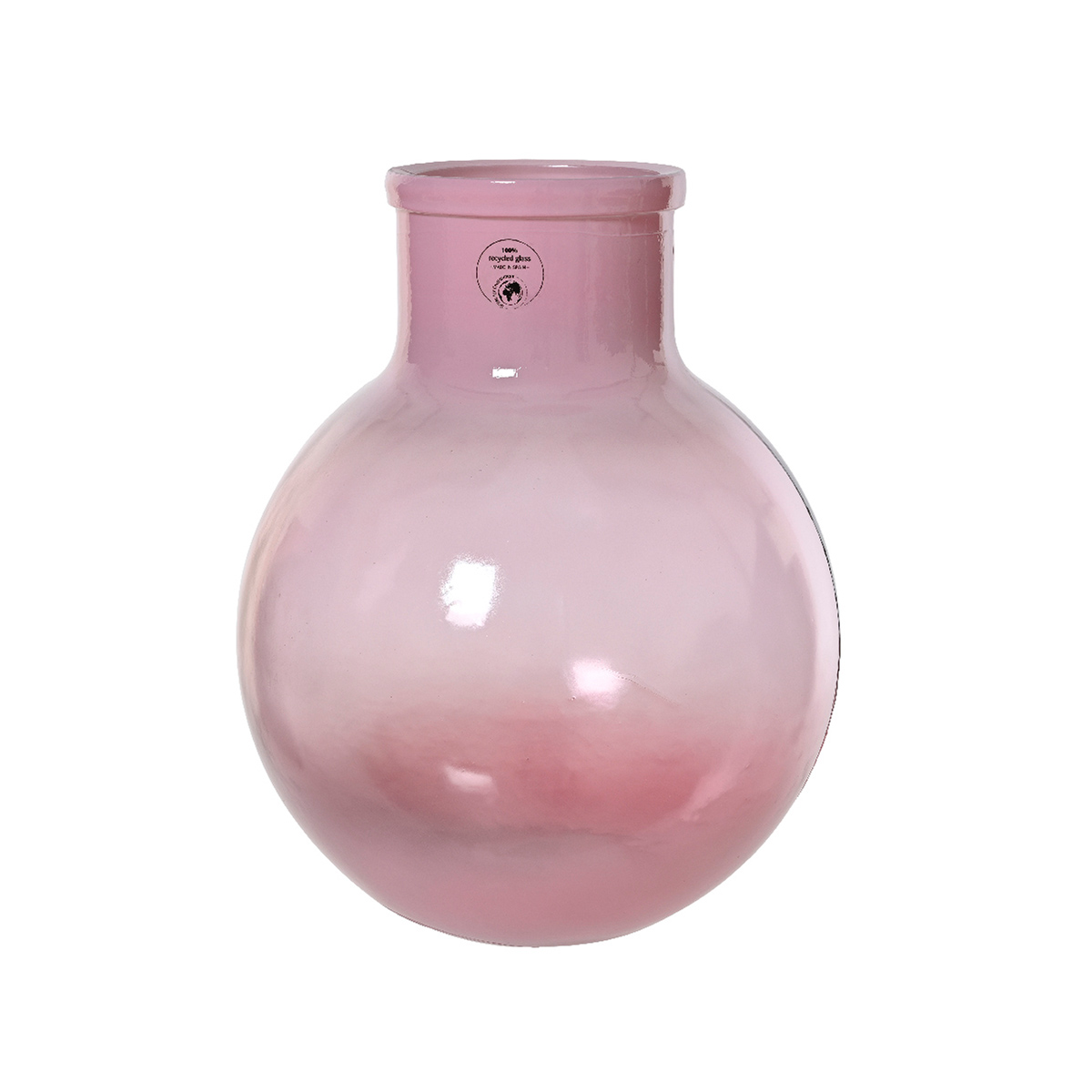 Ваза стеклянная Lovely Days Шар розовый 24х31 см 810140 Kmg