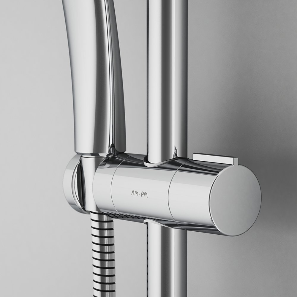 Душ.комплект АМ.РМ Gem F0190000: ручн.душ 1 ф-ция d 110 мм, штанга 700, шланг 1 750 мм, хром, шт.