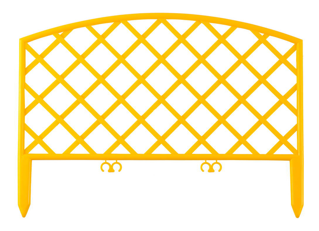 Ограждение садовое Решетка 0,36м*2,3м жёлтый