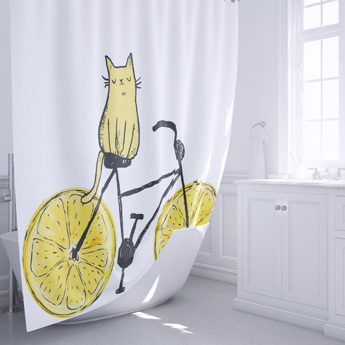 Штора для ванной комнаты Fixsen Cat 180х200 см FX-2515