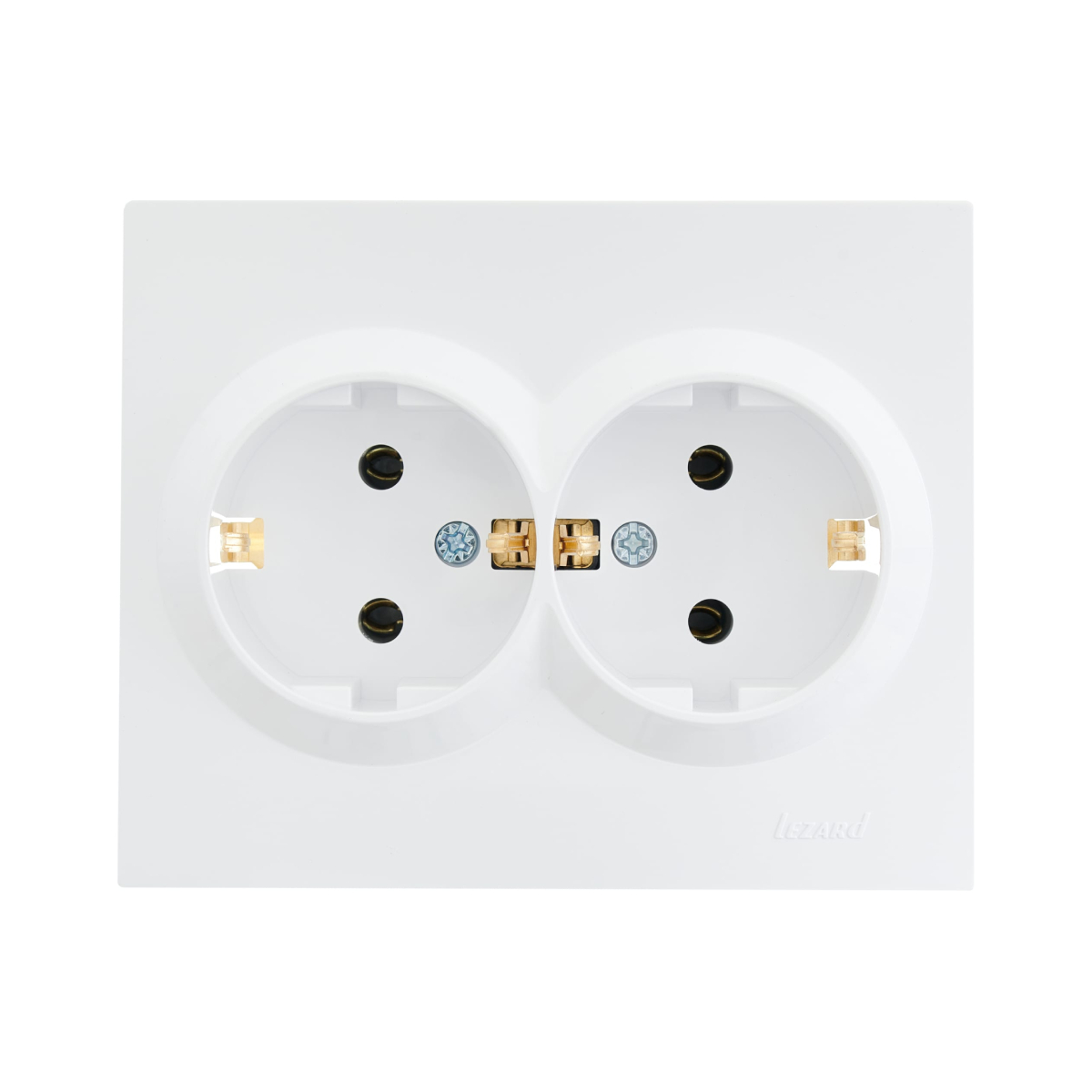 Розетка VESNA 742-0200-127B двойная с/з бакалит белая