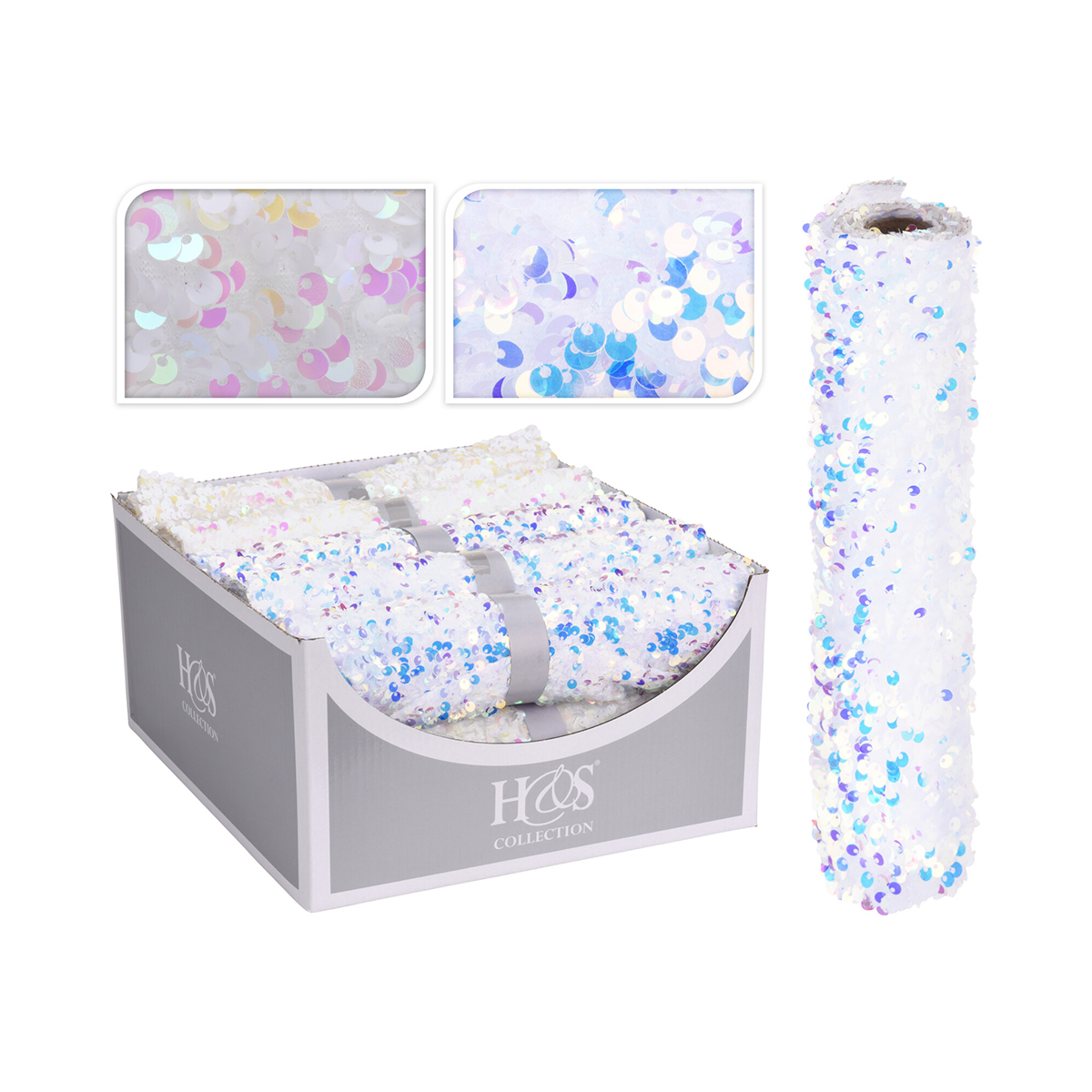 Дорожка сервировочная с пайетками 25х125 см 2 цвета в ассорт.767611150 К