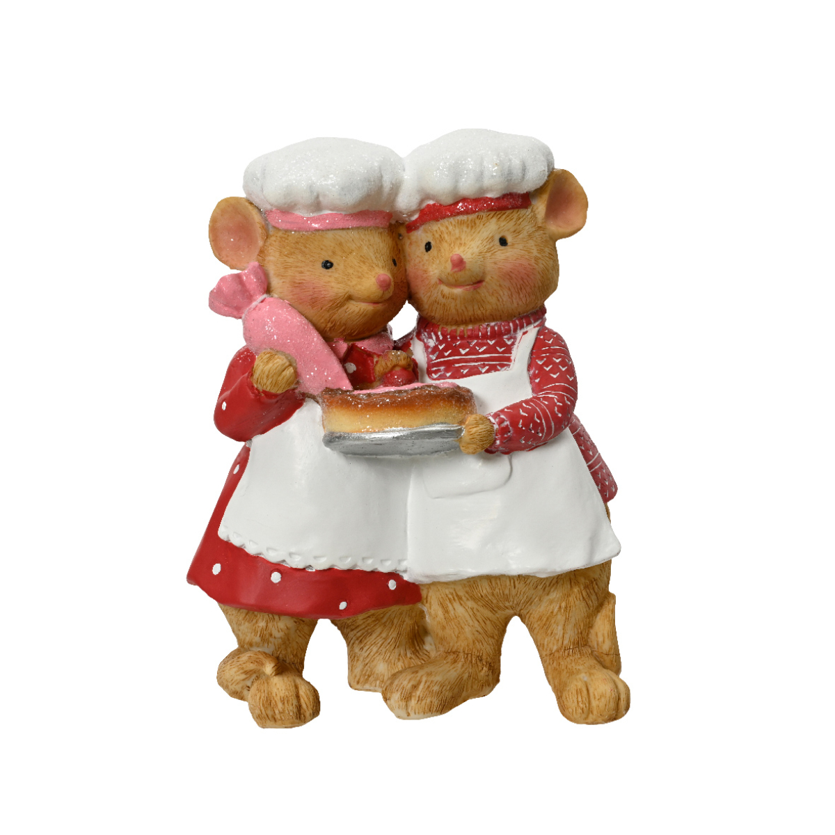 Фигурка новогодняя Мышки повары 9х12,5х17 см.полирезина 530824