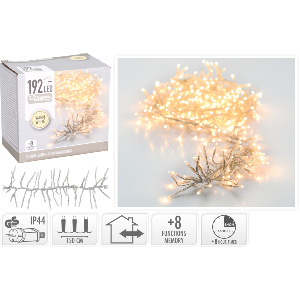 Электрогирлянда 19 м 192 LED AX8550400 К