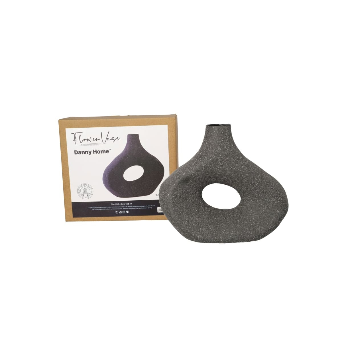 Ваза интерьерная Danny Home Абстакция 20,5х8,5х18,5см керамика