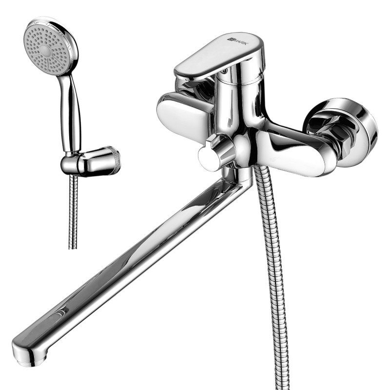 Смеситель в/д Lemark LM0351C "Поинт" с плоским изливом 300мм,  дивертор с кер. пластинами, хром Смеситель в/д Lemark LM0351C "Поинт" с плоским изливом 300мм,  дивертор с кер. пластинами, хром