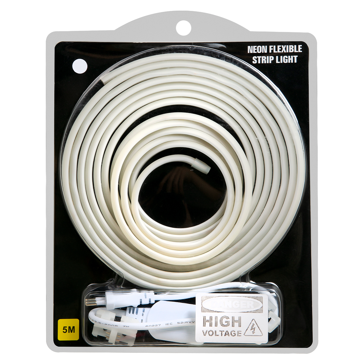 Лента гибкая светодиодная неоновая с вилкой питания 220 В-COB - комплект 288D 6000k 5M