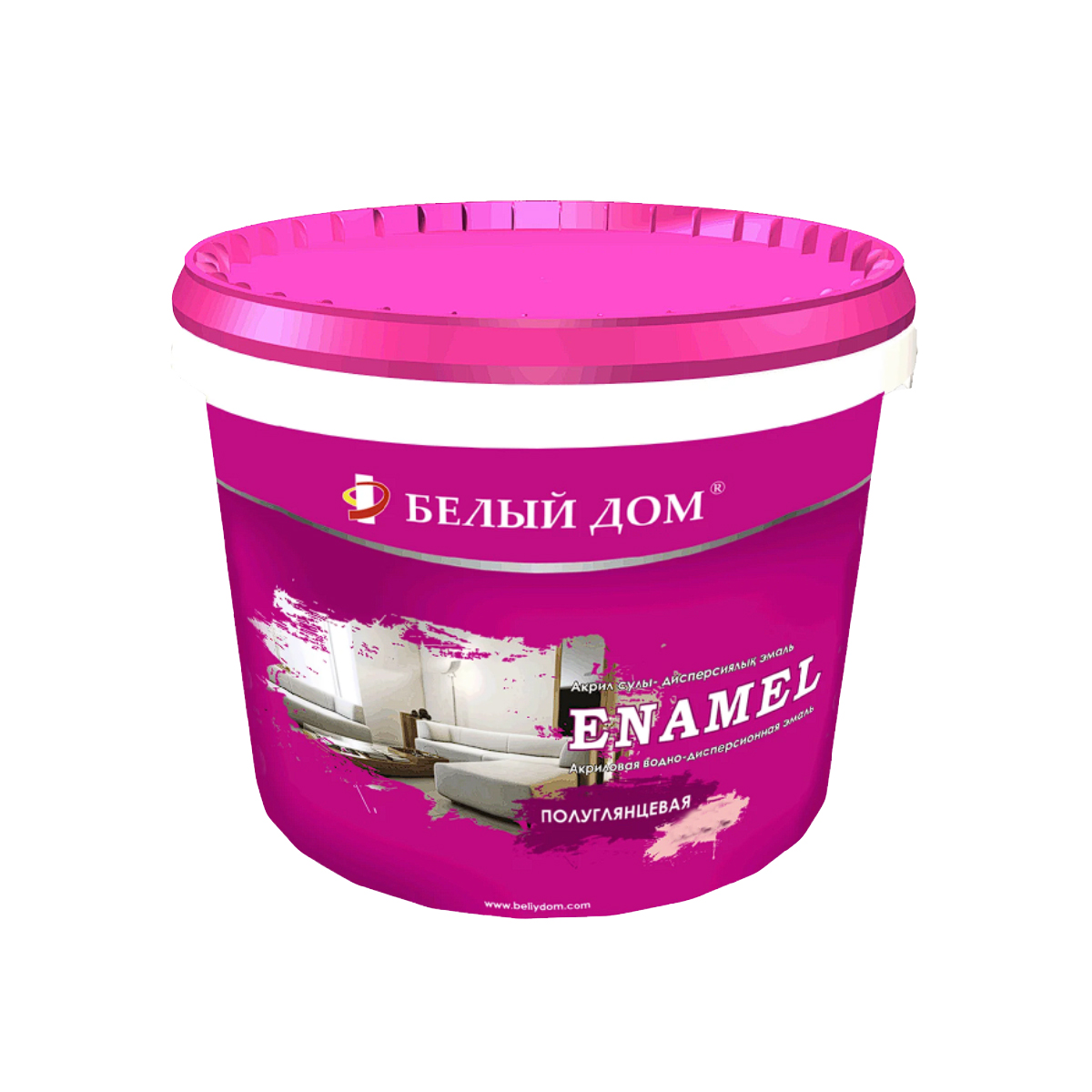 Эмаль акриловая полуглянцевая Белый Дом ENAMEL 3 кг