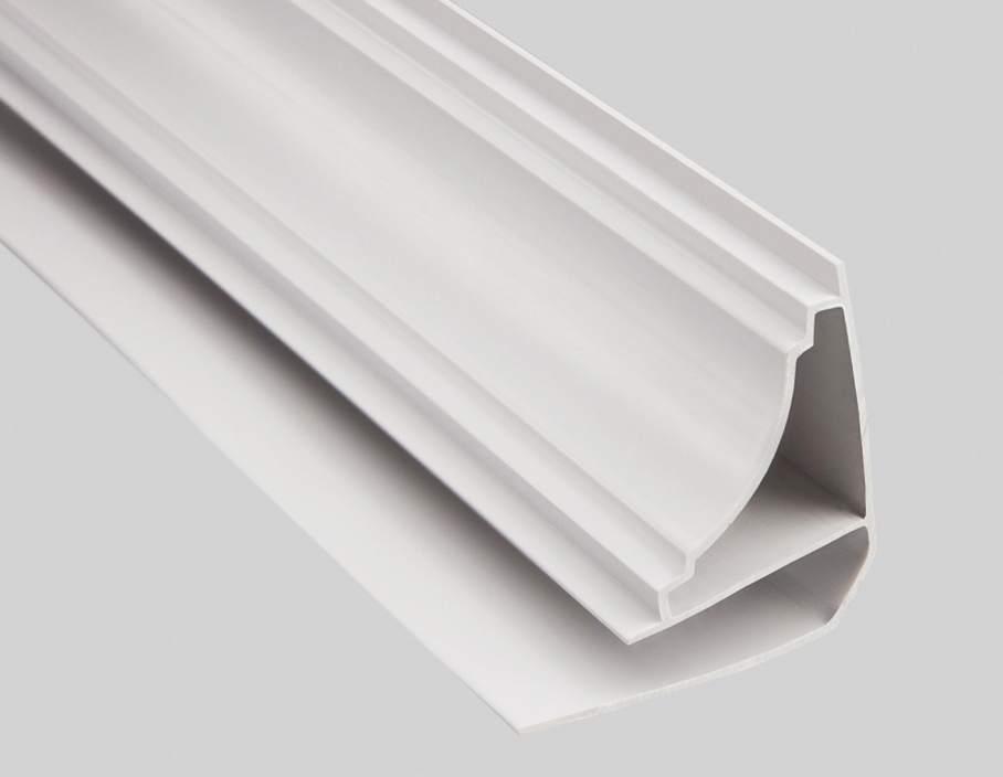 Плинтус потолочный 8мм 3,0м "Идеал Ламини", 001-G Бел глянц Плинтус потолочный 8мм 3,0м "Идеал Ламини", 001-G Бел глянц