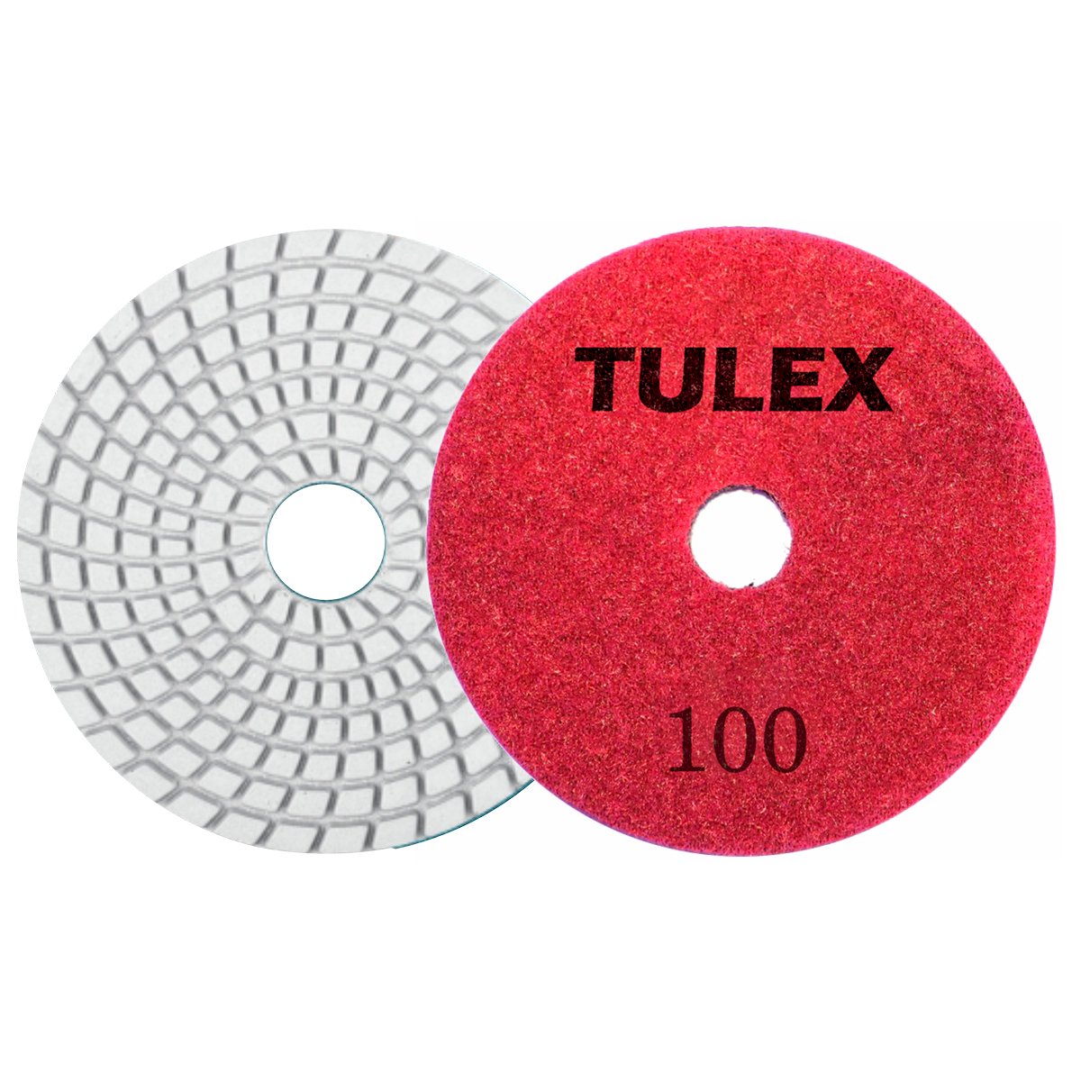 Круг алмазный гибкий шлифовальный TULEX 851021-100 на велкро основе, мокрое шлифование, 100мм, P100