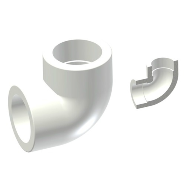 Отвод ПП 90* 20 белый Отвод ПП 90* 20 белый