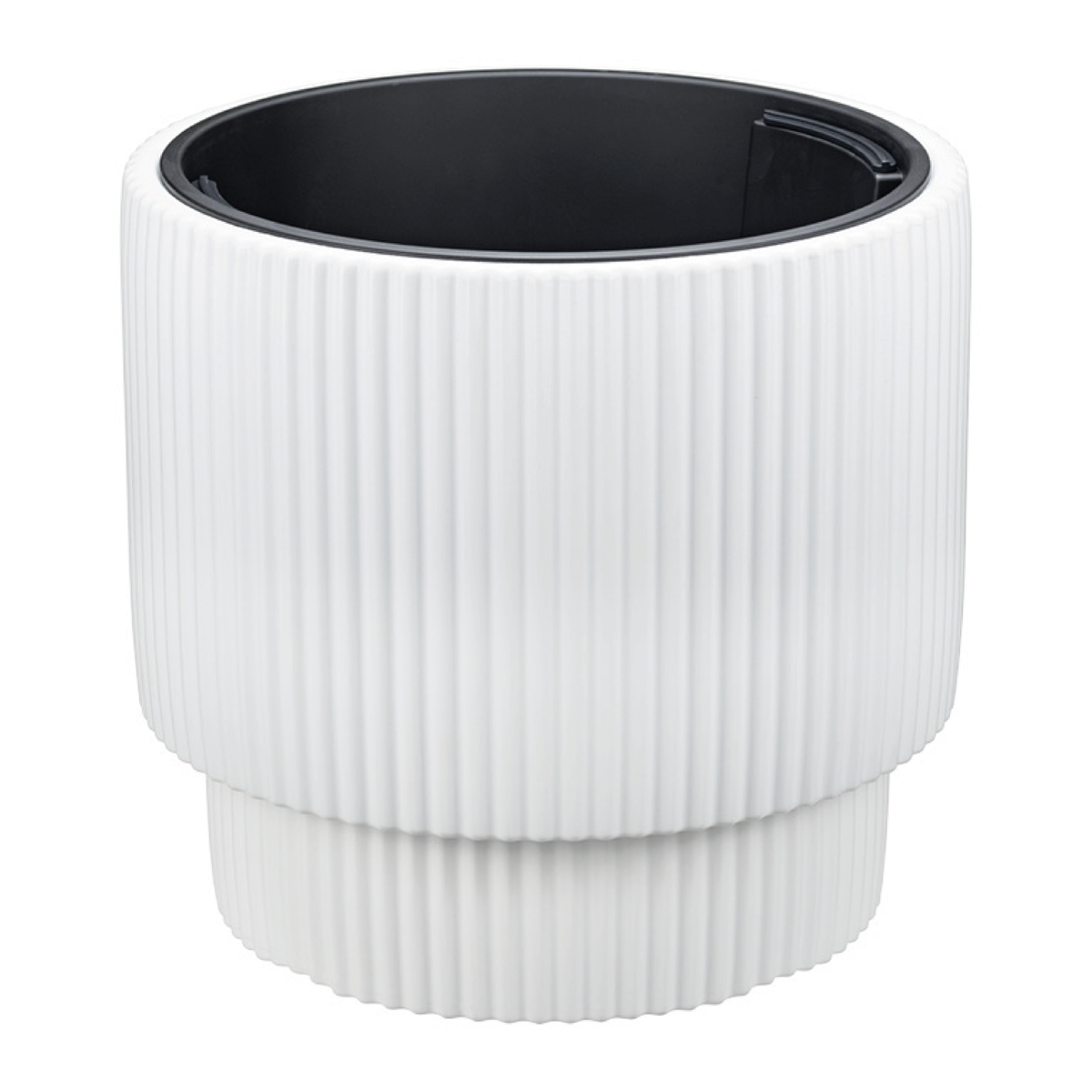 Кашпо СТРИП  D390мм H370мм 40л со вставкой Белый М 3414