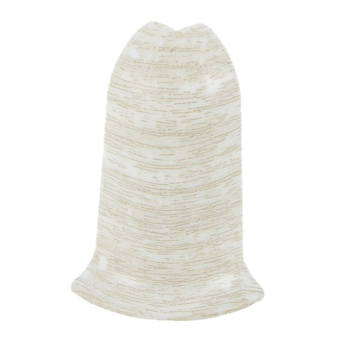 Угол наружный (комплект) для плинтуса 67мм  "Идеал Элит" 252 / Ясень белый