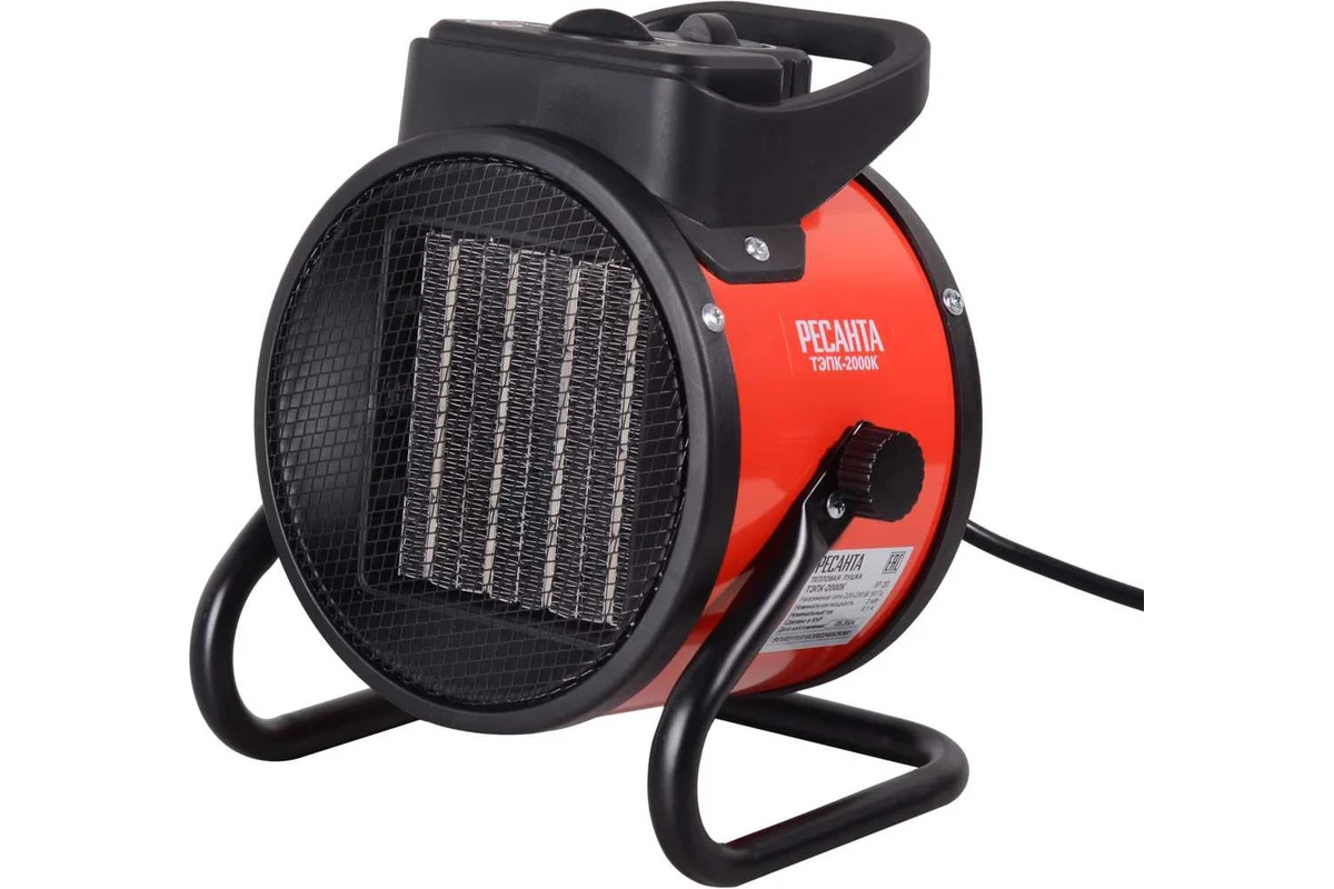 Тепловая электрическая пушка  ТЭПК-2000К (керам. нагревательный элемент, круглая) Ресанта