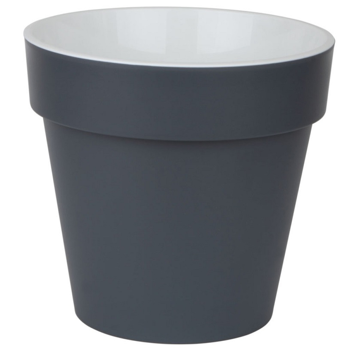 Горшок пластиковый с вкладкой Протея Антрацит d.14,5 h.13