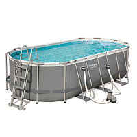 Бассейн каркасный Bestway Oval 549х274х122 см 13430 л Ф-насос, лестница, тент, дозатор 56710