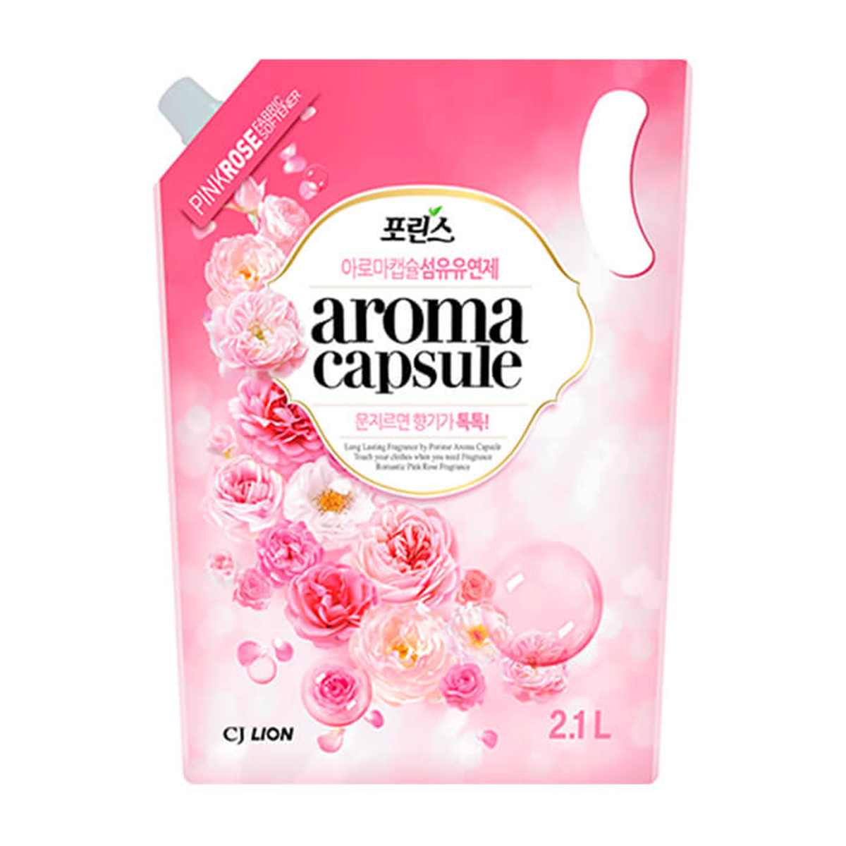 Кондиционер CJ LION для белья Porinse aroma capsule pink 2,1 л.