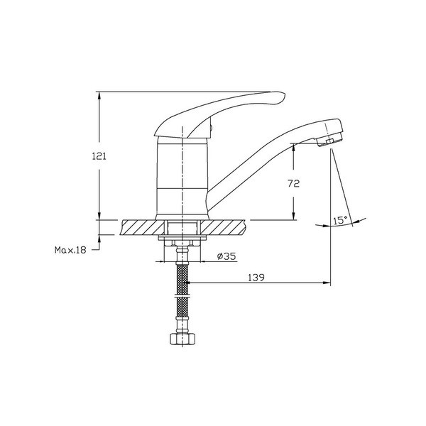 Смеситель д/р Нептун 212-А мини