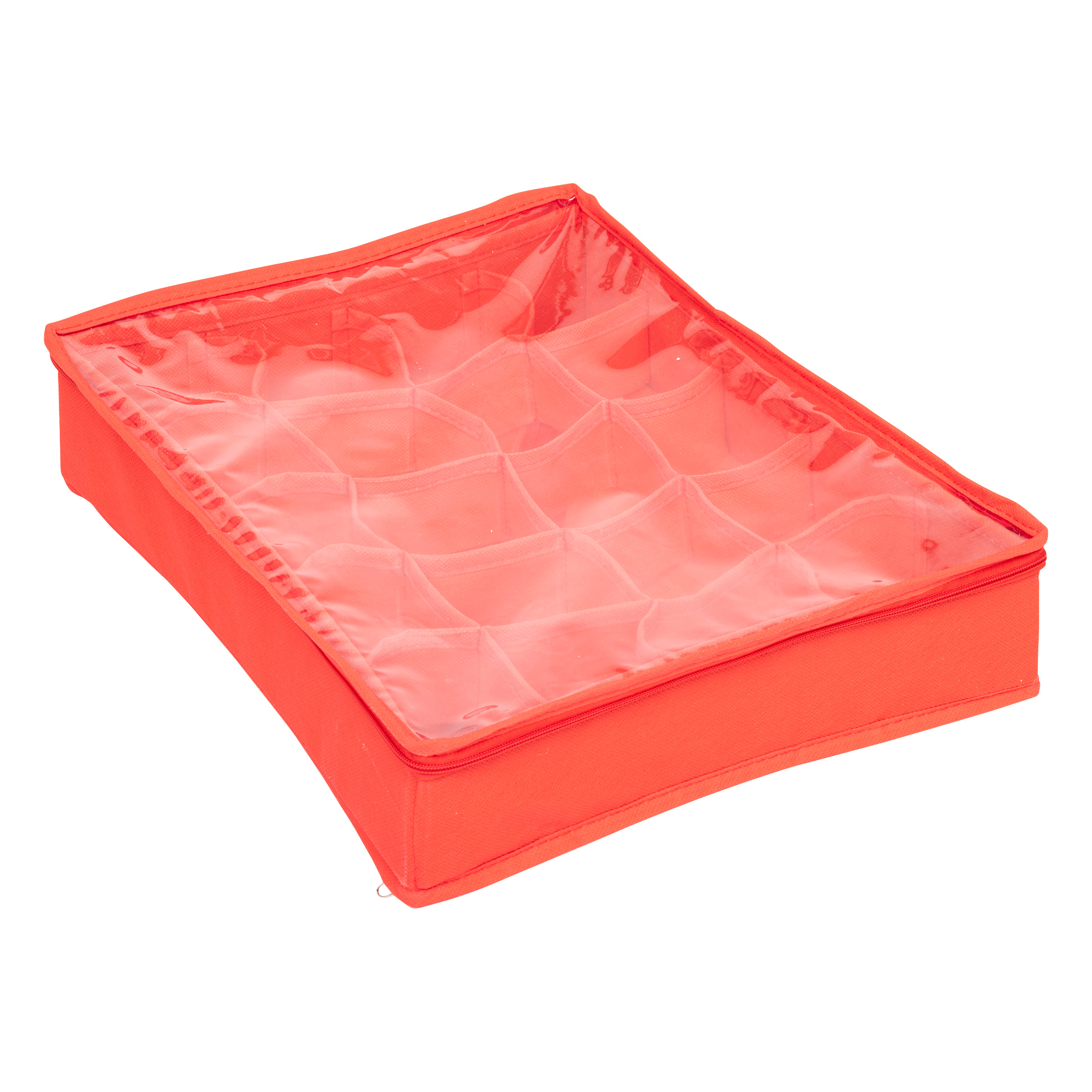 Коробка для хранения елочных украшений Atmosphera 20 ячеек 35х28х7,5 см красный 207458