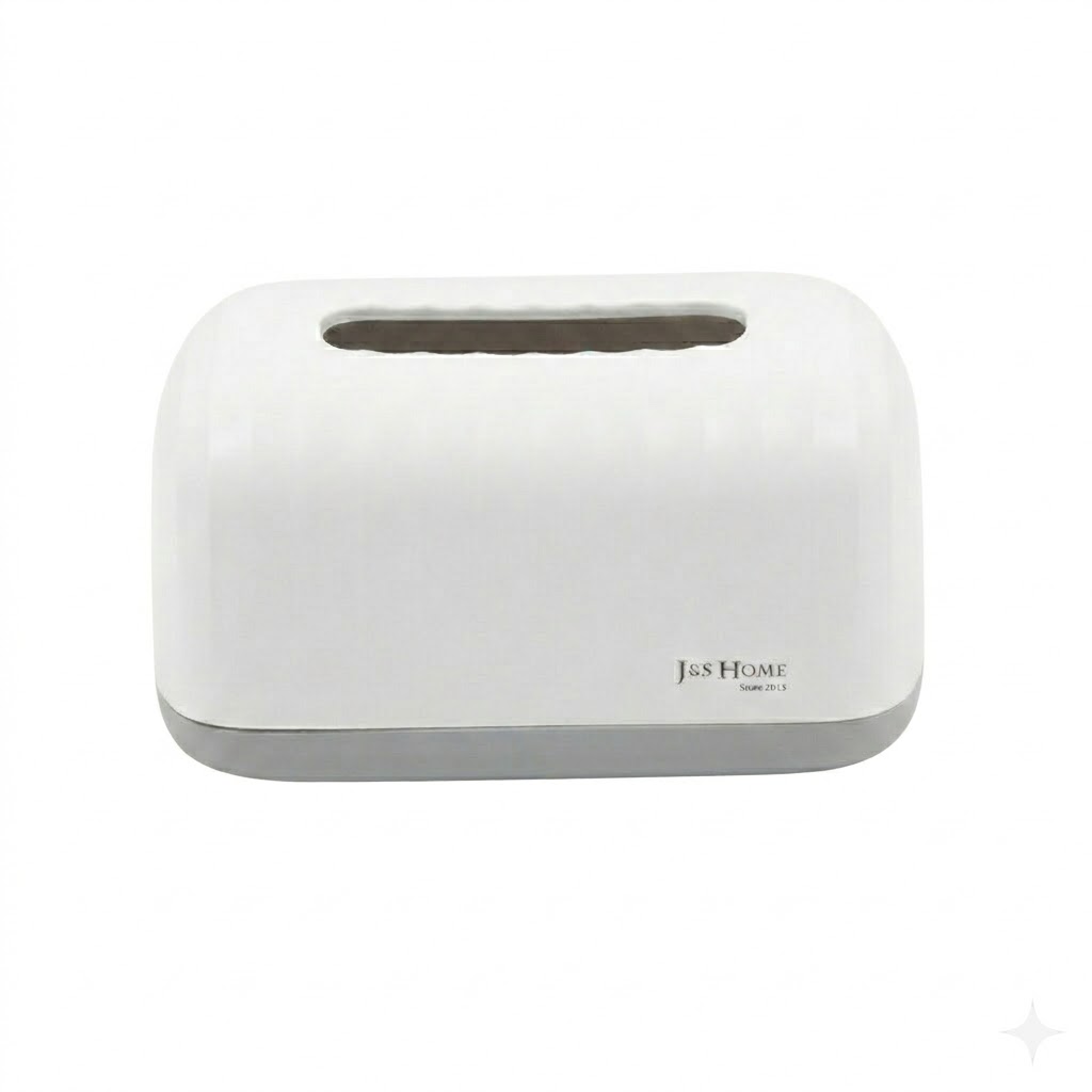 Органайзер для бумажных салфеток J&S Home Wawe pattern пластик белый 18х11х9,5 см JS185179