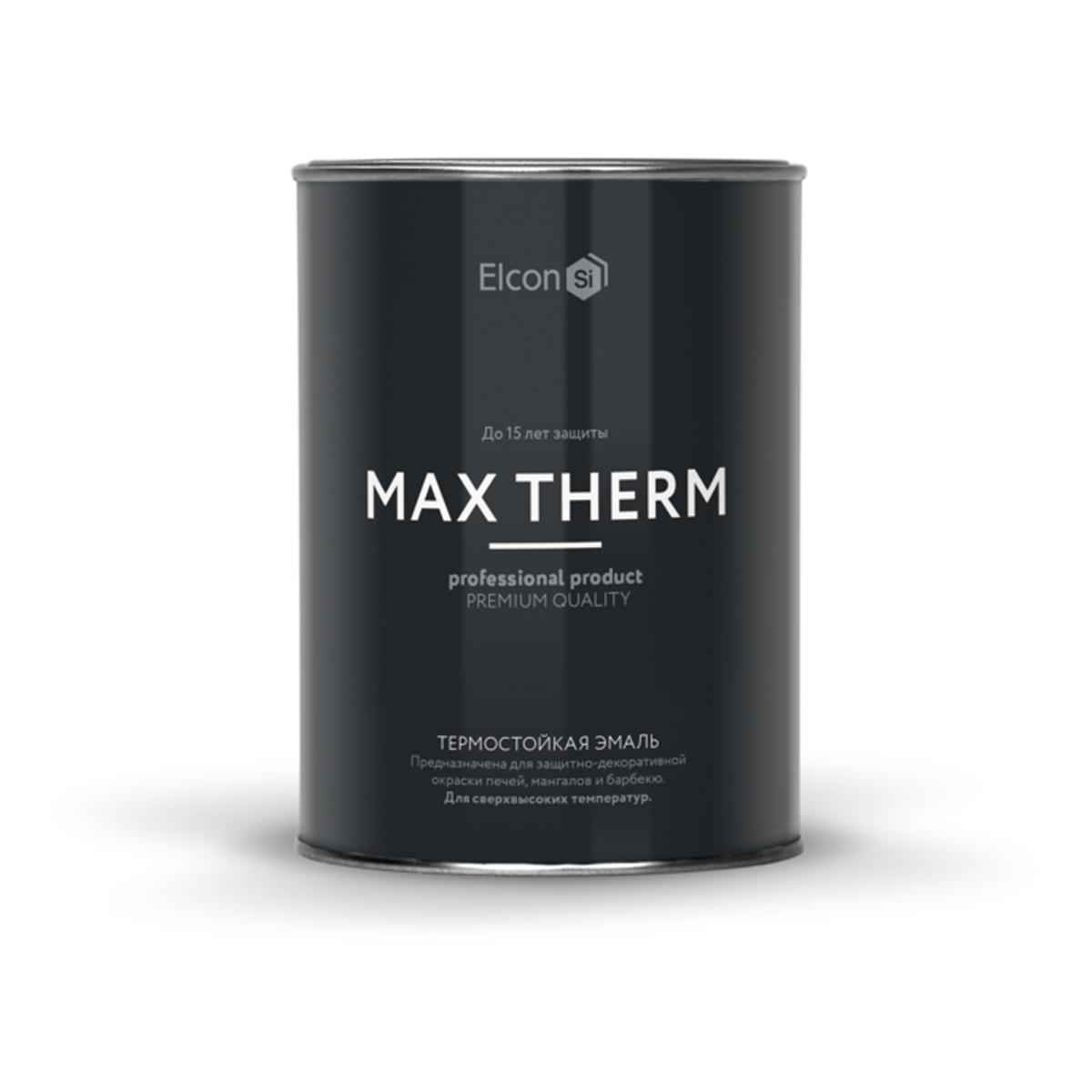 Эмаль термостойкая Elcon серебристо-серая в банках 0.8кг