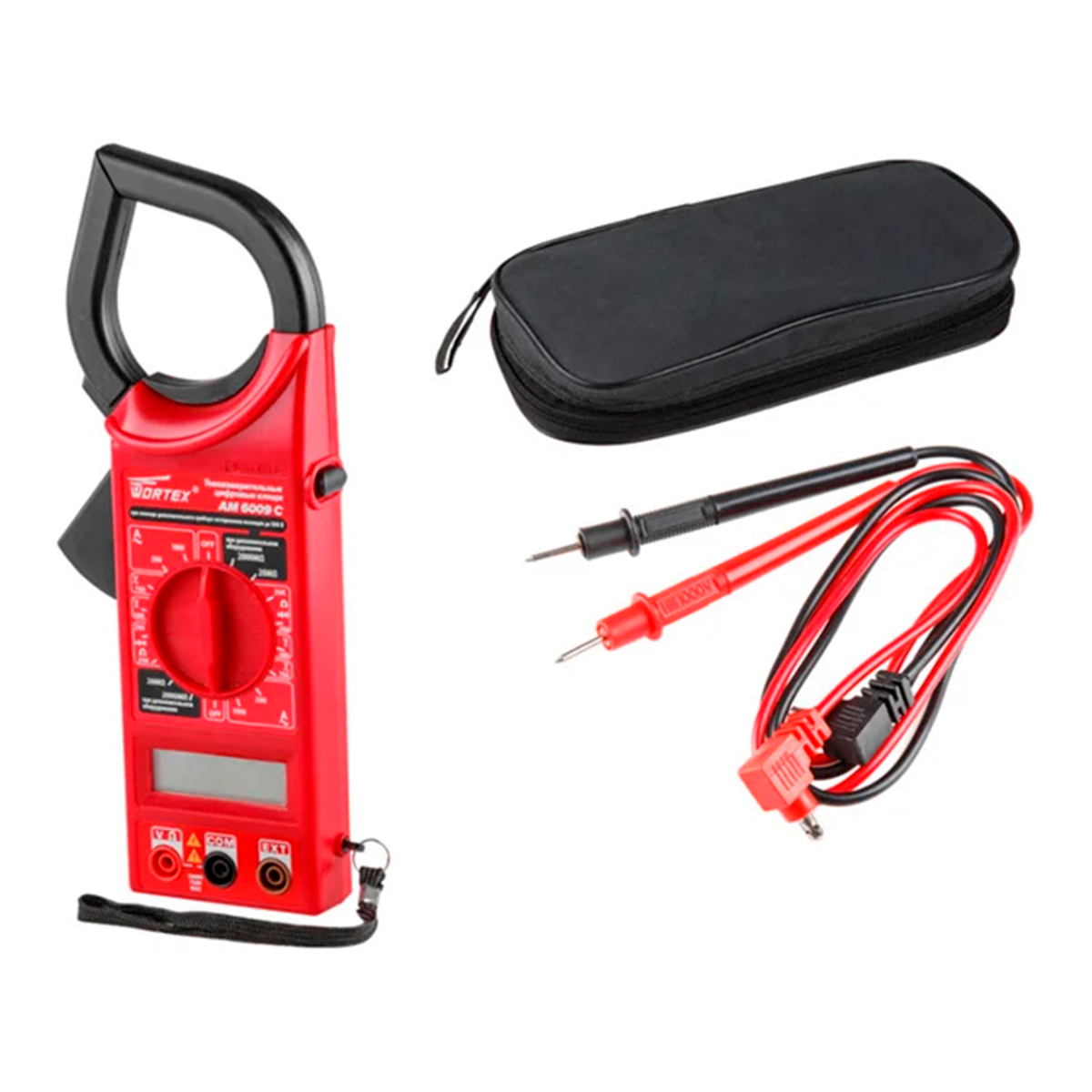 Клещи электроизмерительные цифровые WORTEX AM 6009 C, арт.AM6009C00014