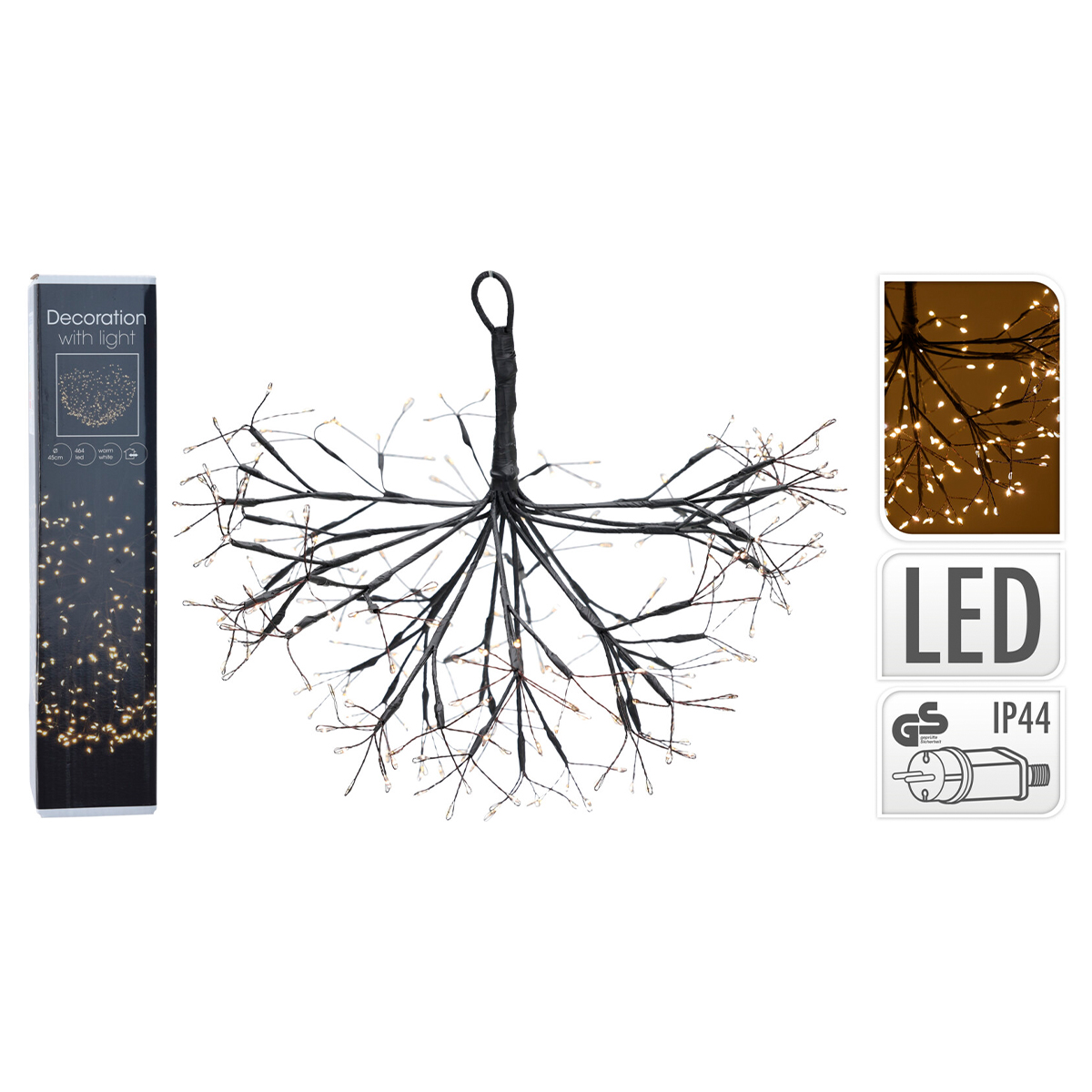 Электрогирлянда подвесная 464 LED 45 см OUTDOOR/INDOOR AXF205660 К