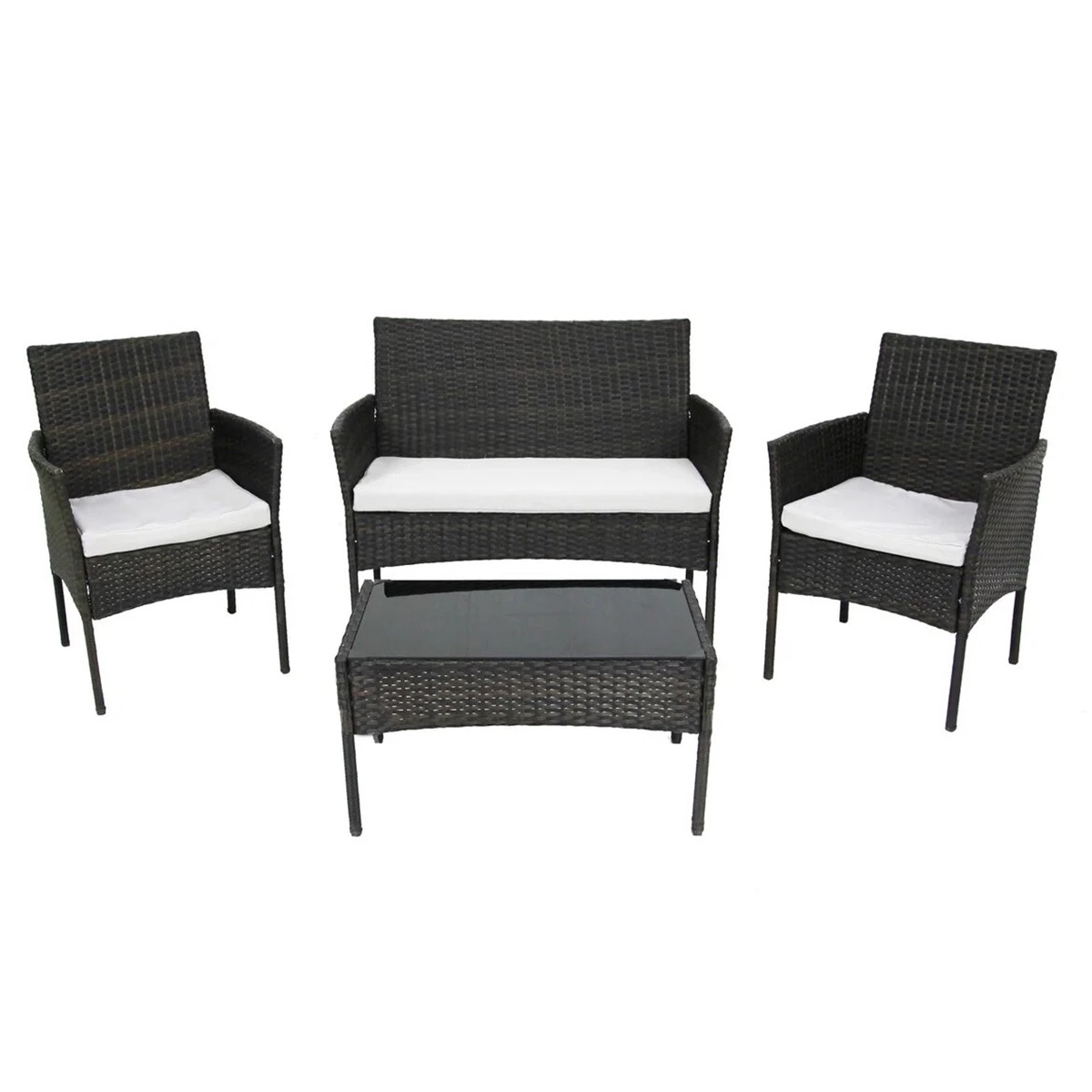 Набор мебели диван, 2 кресла, журнальный столик, антрацит TX-F013A CN