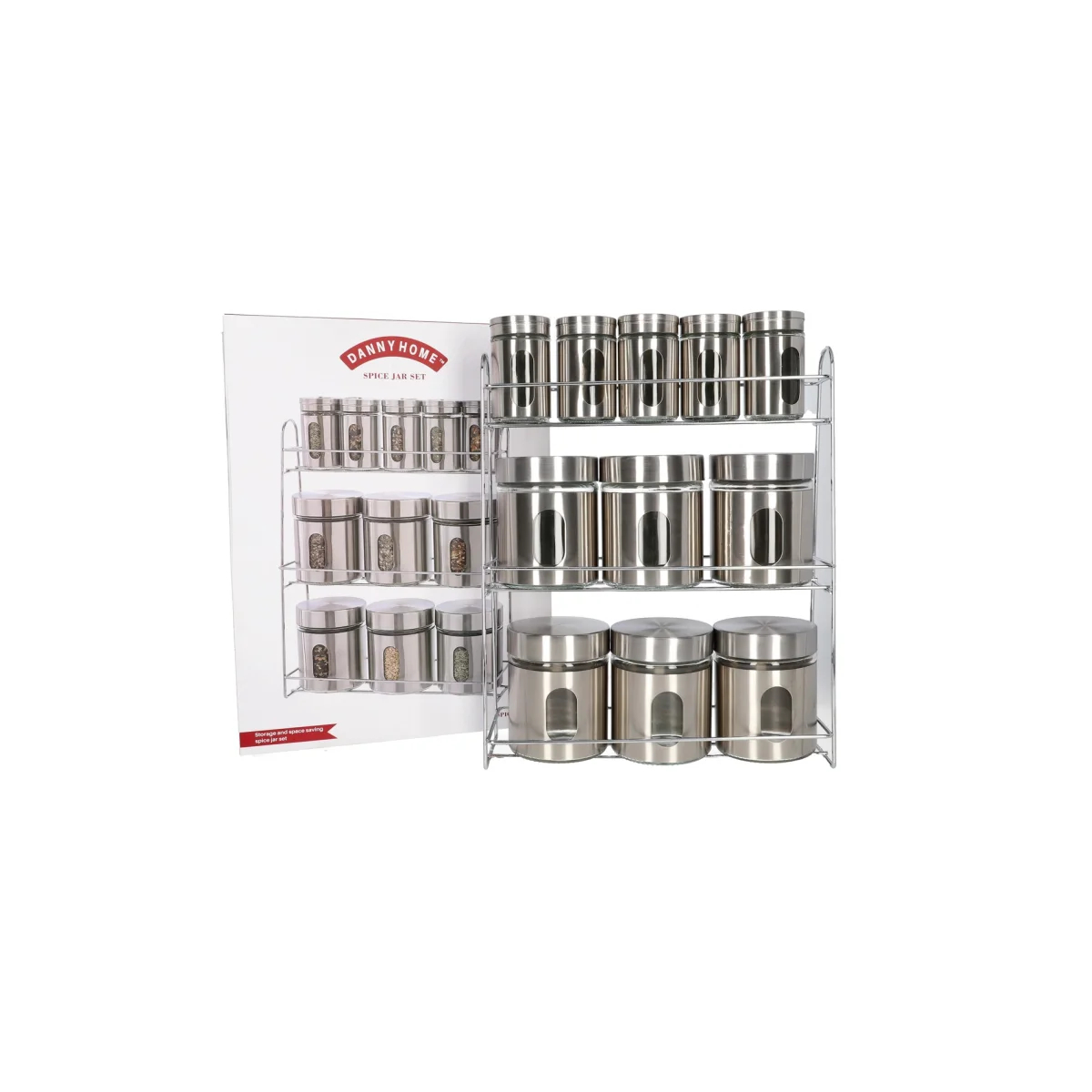 Набор баночек DH для специй 11 шт на 3х ярусной подставке 1900-49