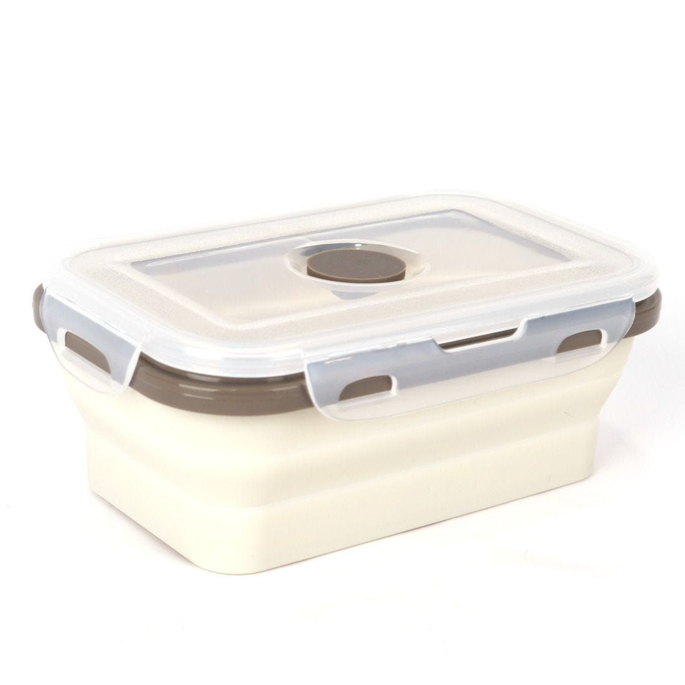 Ланч-бокс DH 18,8х12,2 см силикон складной DH0415-STONE WHITE