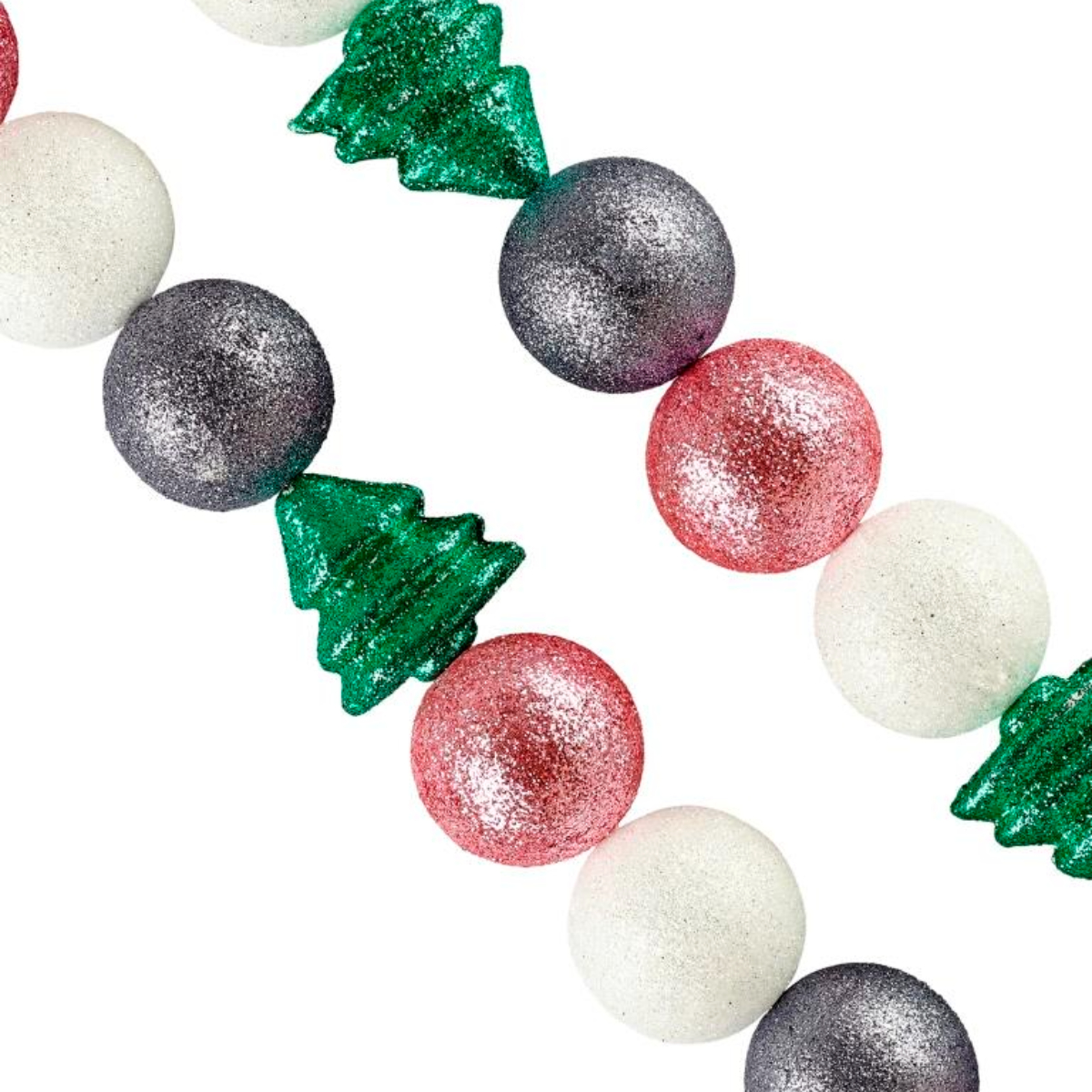 Бусы новогодние MAGIC TIME Зеленые елочки и шары 170x5 см 80180