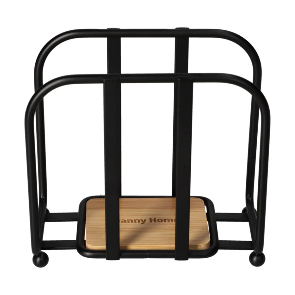 Салфетница DH 13,5х6,5х13,3 см черная с бамбуковым дном ZYB016