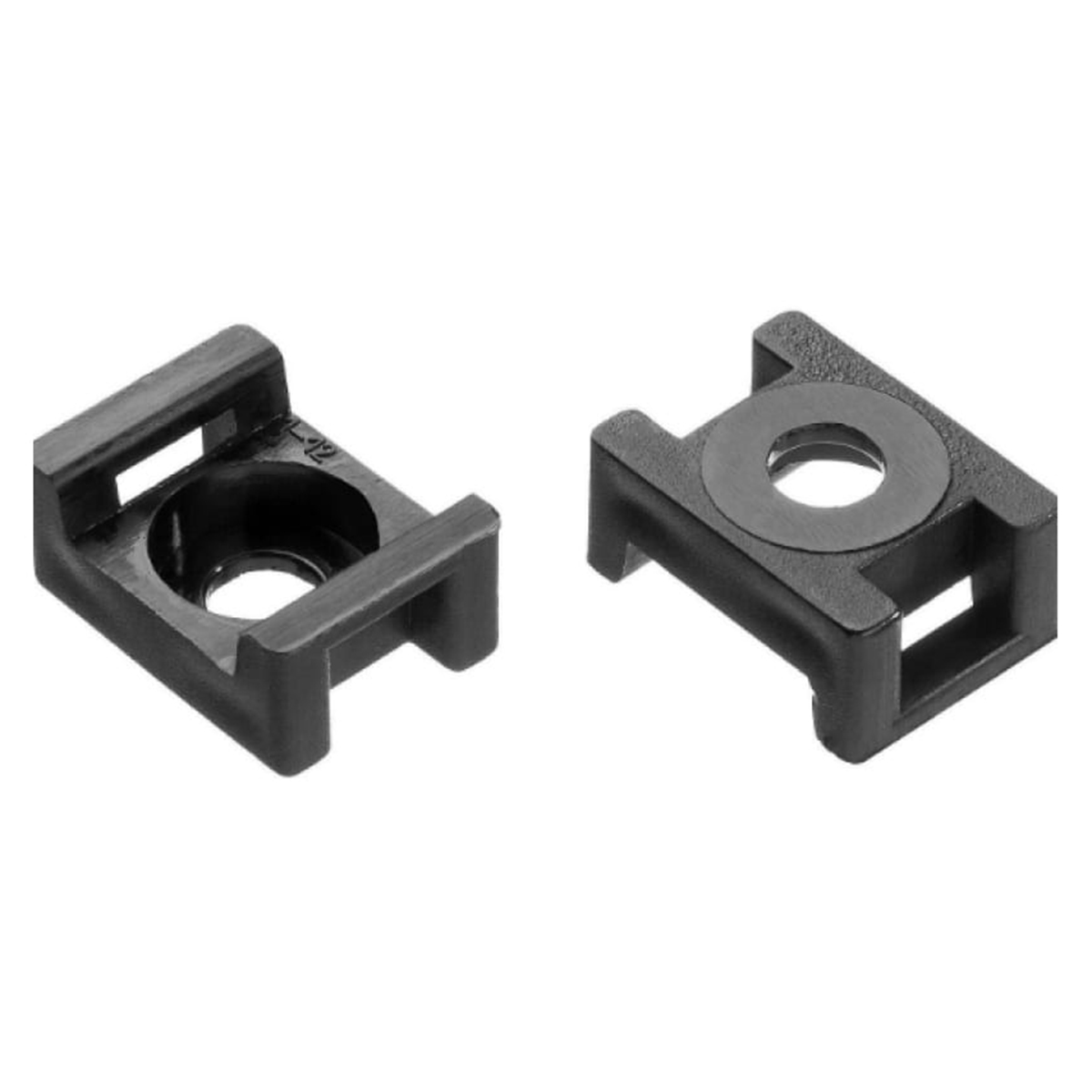 Площадка под хомут-стяжку усиленная ПХС-У черная, 16 x 23 мм, 100 шт, нейлоновая, ЗУБР