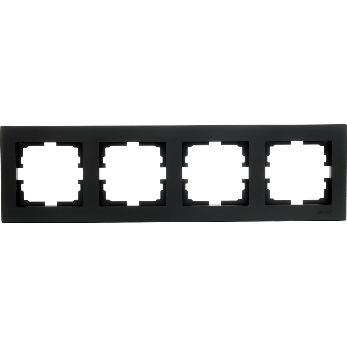 Рамка VESNA 742-4200-149 4-ая горизантальная черная матовая
