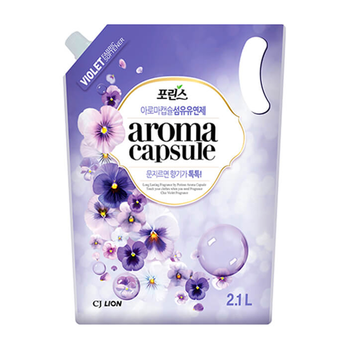 Кондиционер CJ LION для белья Porinse aroma capsule violet 2,1 л.