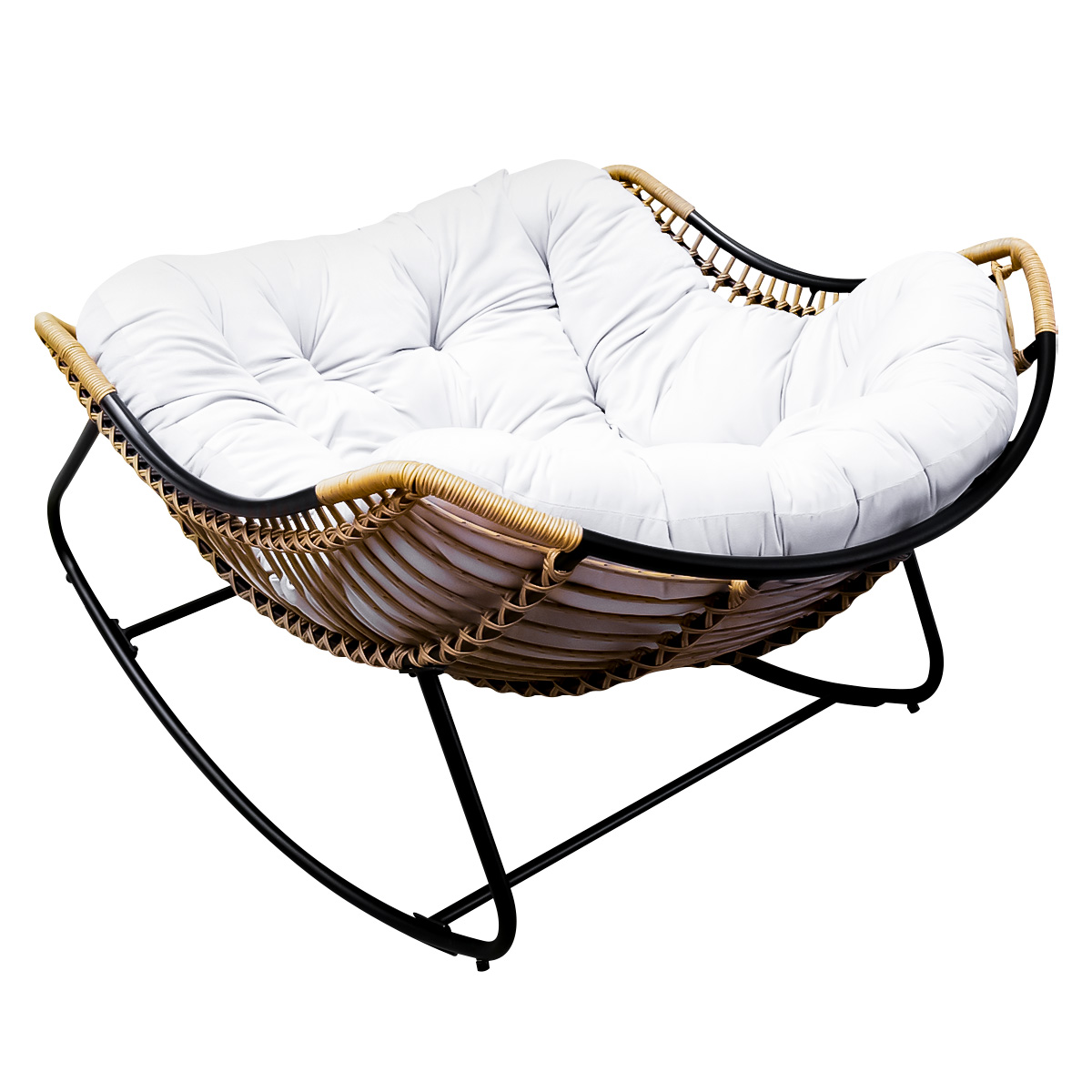 Кресло-качалка плетеное 78х102х76 см, серый TX-R004 CN