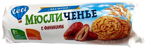 Печенье-мюсли LETI МЮСЛИЧЕНЬЕ с Финиками 220г