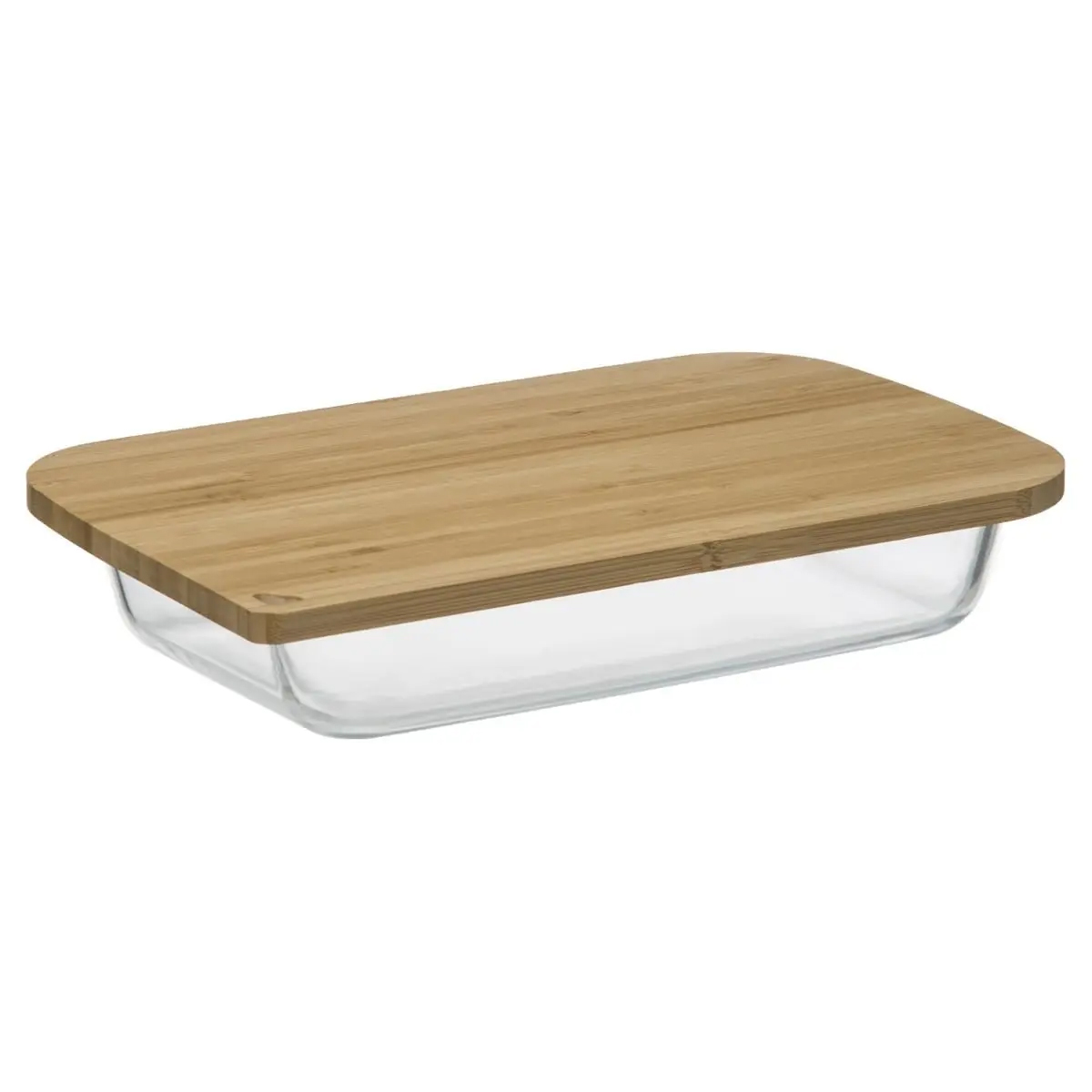 Форма  5Five  боросиликатное стекло 31,2х19,8х5,5 см с бамбуковой крышкой 151463