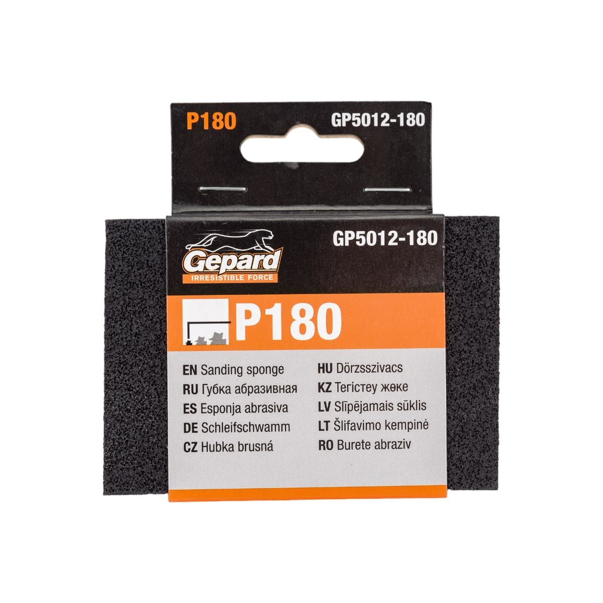 Губка абразивная 100х70х25мм Р180 GEPARD (GP5012-180), арт.GP5012-180