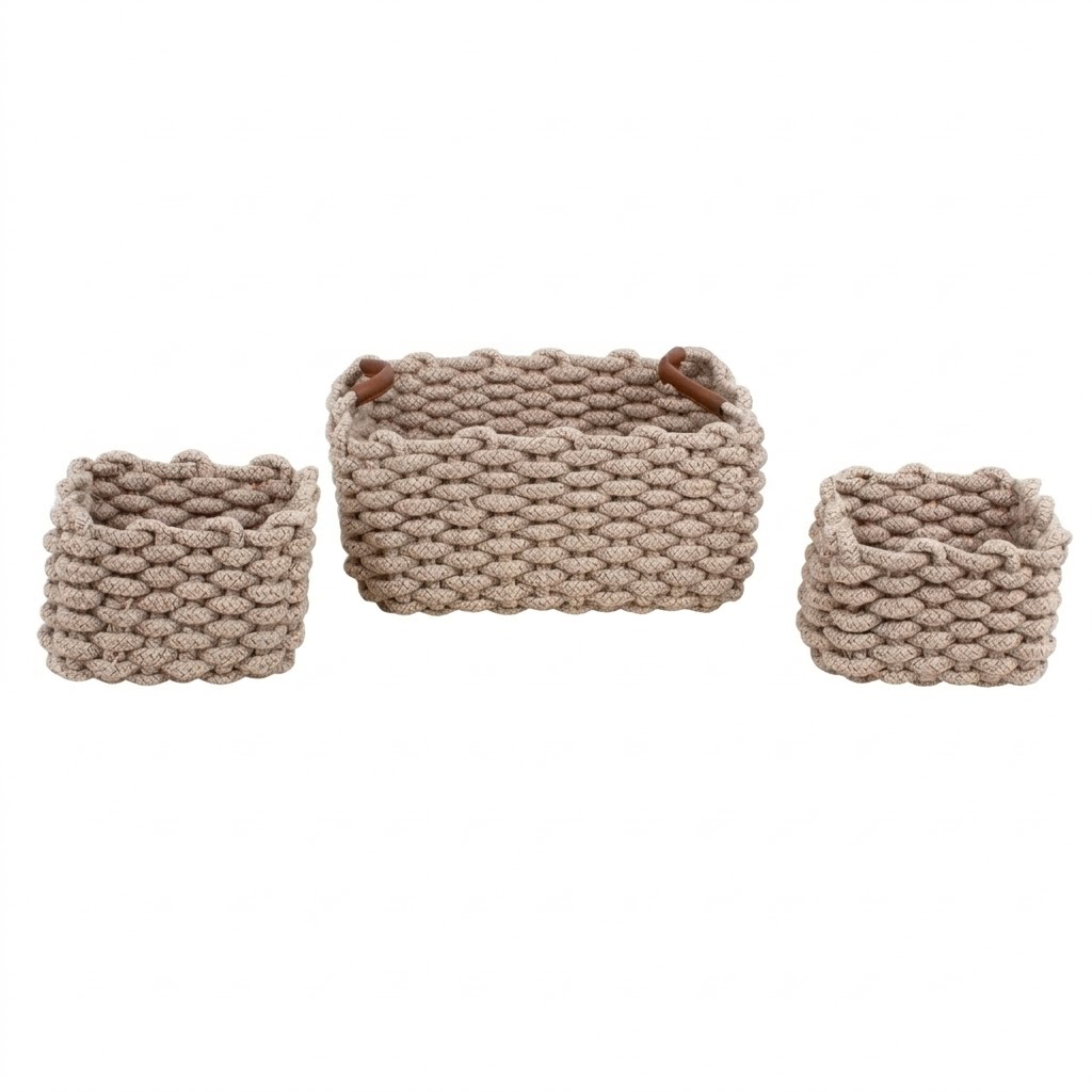 Набор корзинок для ванной Bathlux coffee 3 шт 90822