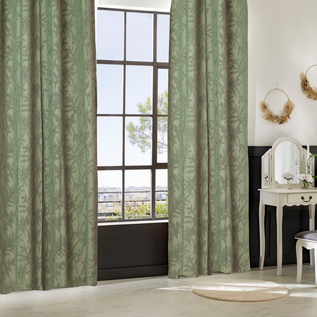 Штора портьерная Atmosphera Willow 135х260 см морская волна