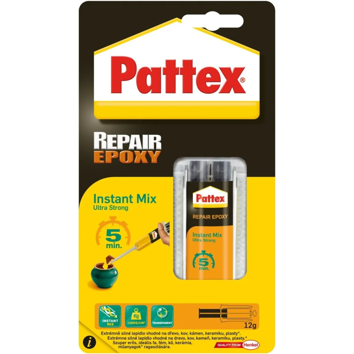 Клей PATTEX REPAIR EPOXY 5 MIN 11 ML эпоксидный